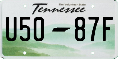 TN license plate U5087F