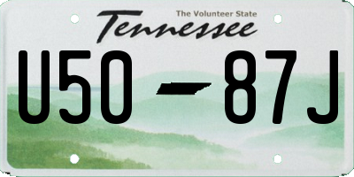TN license plate U5087J