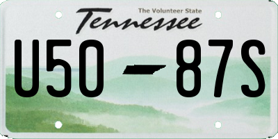 TN license plate U5087S
