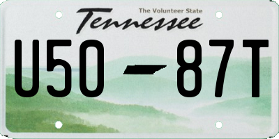 TN license plate U5087T