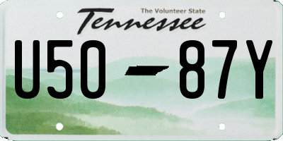 TN license plate U5087Y