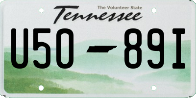 TN license plate U5089I