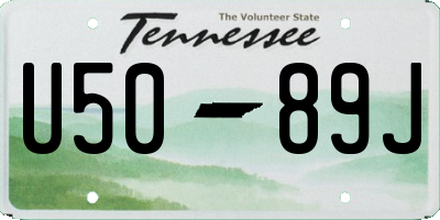 TN license plate U5089J
