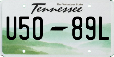 TN license plate U5089L