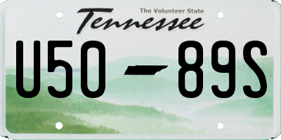 TN license plate U5089S