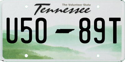 TN license plate U5089T