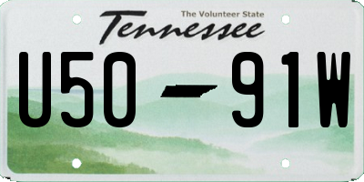 TN license plate U5091W