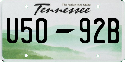 TN license plate U5092B