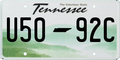 TN license plate U5092C