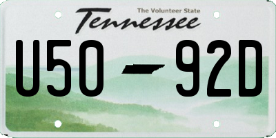 TN license plate U5092D