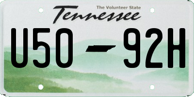 TN license plate U5092H