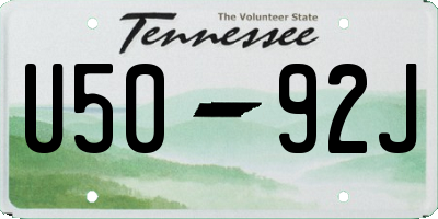 TN license plate U5092J