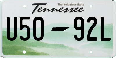 TN license plate U5092L