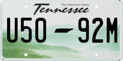 TN license plate U5092M
