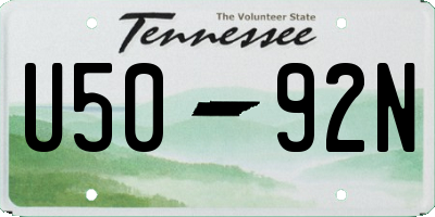TN license plate U5092N
