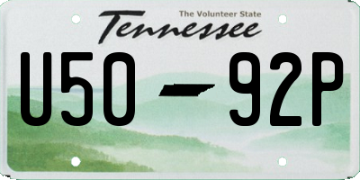 TN license plate U5092P