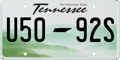 TN license plate U5092S