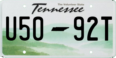 TN license plate U5092T