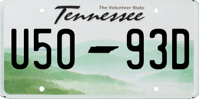 TN license plate U5093D