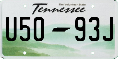 TN license plate U5093J