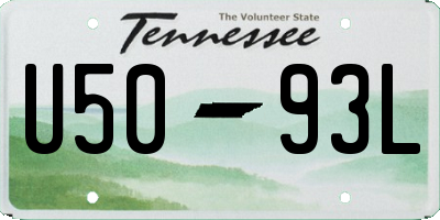TN license plate U5093L