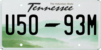 TN license plate U5093M