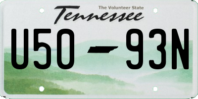 TN license plate U5093N