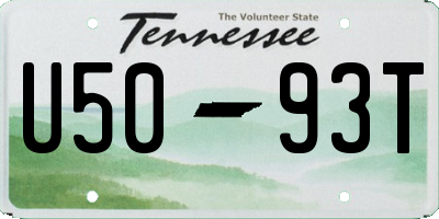 TN license plate U5093T