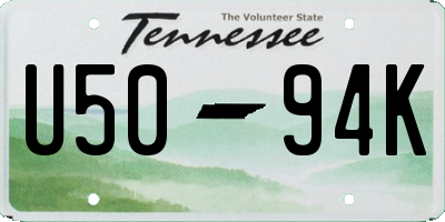 TN license plate U5094K