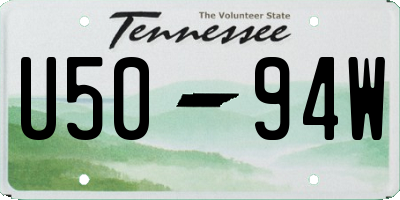 TN license plate U5094W