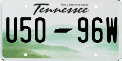 TN license plate U5096W