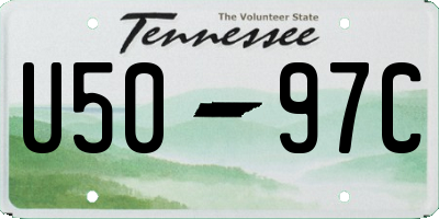TN license plate U5097C