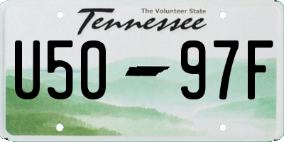 TN license plate U5097F