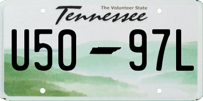 TN license plate U5097L
