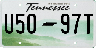 TN license plate U5097T
