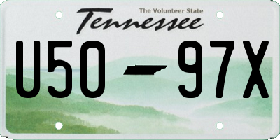 TN license plate U5097X