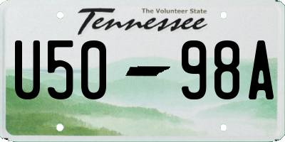 TN license plate U5098A