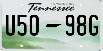 TN license plate U5098G