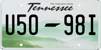 TN license plate U5098I