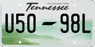 TN license plate U5098L