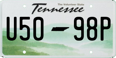 TN license plate U5098P