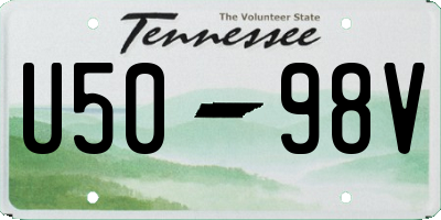 TN license plate U5098V
