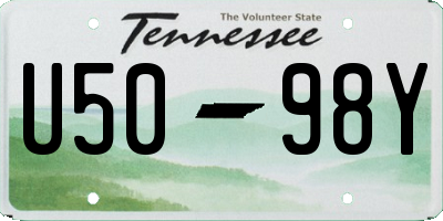 TN license plate U5098Y
