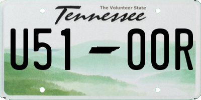 TN license plate U5100R