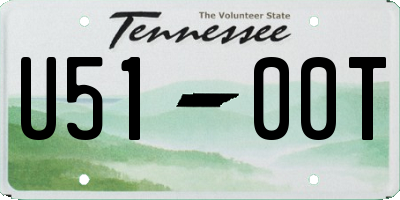 TN license plate U5100T