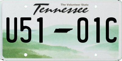 TN license plate U5101C