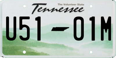 TN license plate U5101M