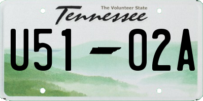 TN license plate U5102A