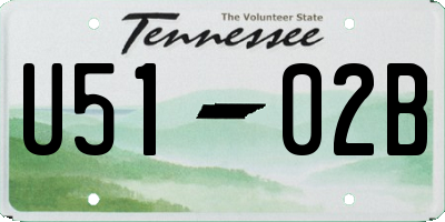 TN license plate U5102B