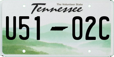 TN license plate U5102C